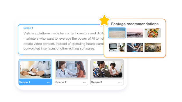 AI in Visla assembles, edits, and styles polished drafts for a back to school video maker project